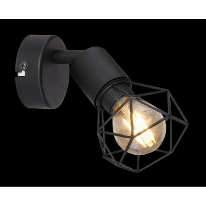 Globo - Foco LED de pared 1xE14/6W/230V negro