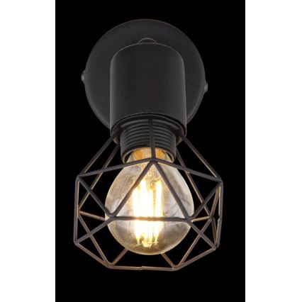 Globo - Foco LED de pared 1xE14/6W/230V negro