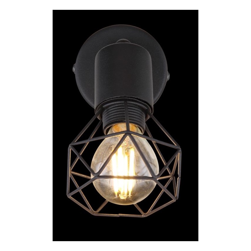 Globo - Foco LED de pared 1xE14/6W/230V negro
