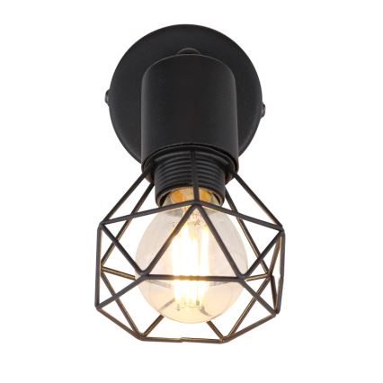 Globo - Foco LED de pared 1xE14/6W/230V negro