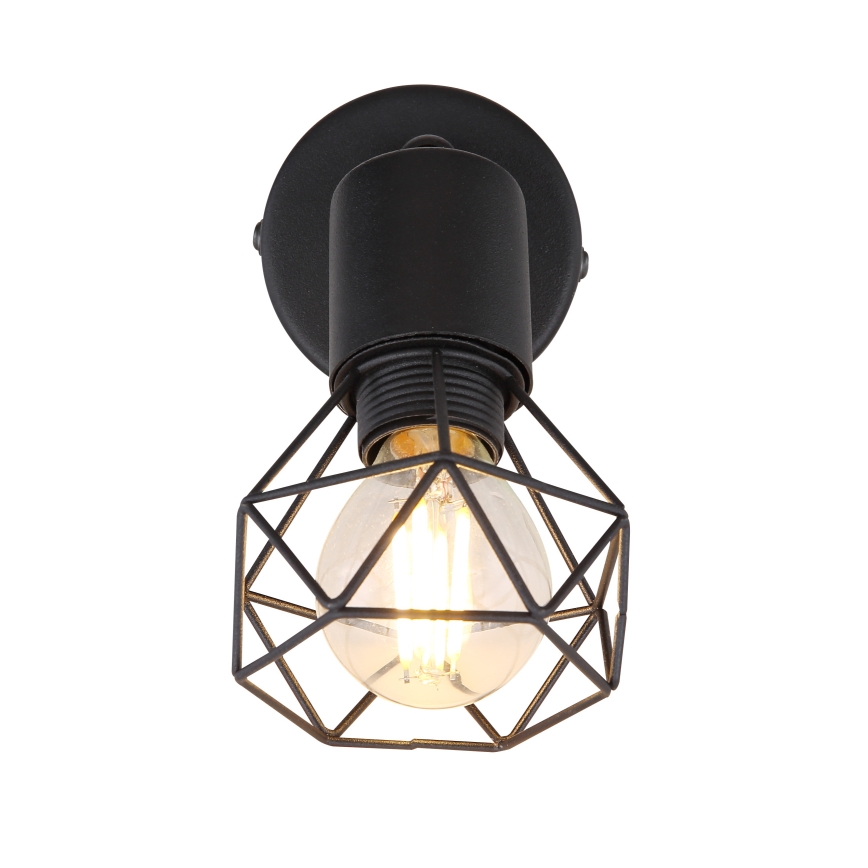 Globo - Foco LED de pared 1xE14/6W/230V negro