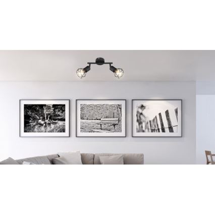 Globo - Foco LED 2xE14/6W/230V negro