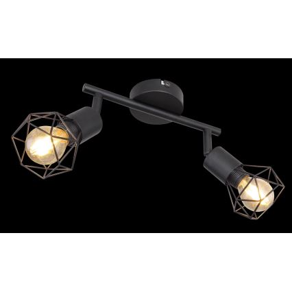 Globo - Foco LED 2xE14/6W/230V negro