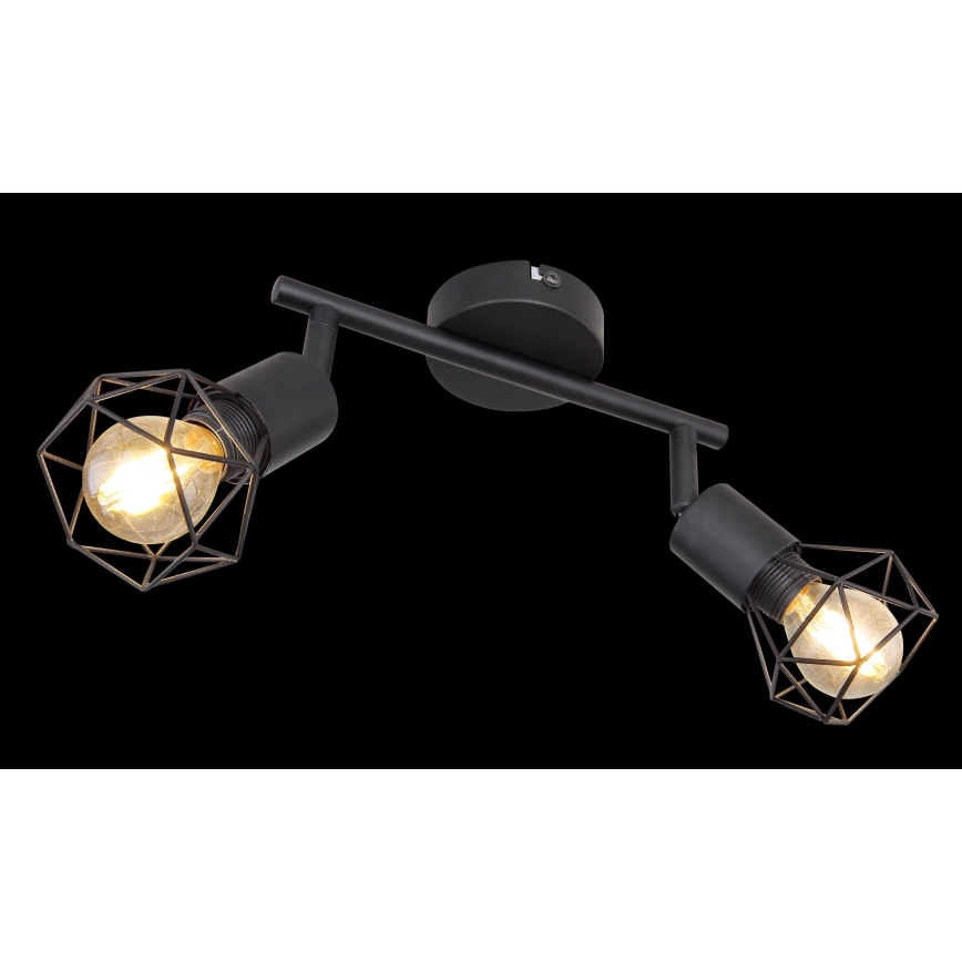 Globo - Foco LED 2xE14/6W/230V negro
