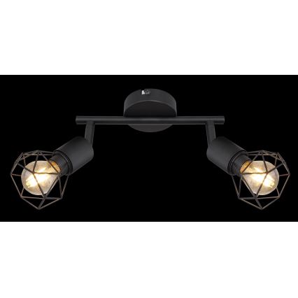 Globo - Foco LED 2xE14/6W/230V negro