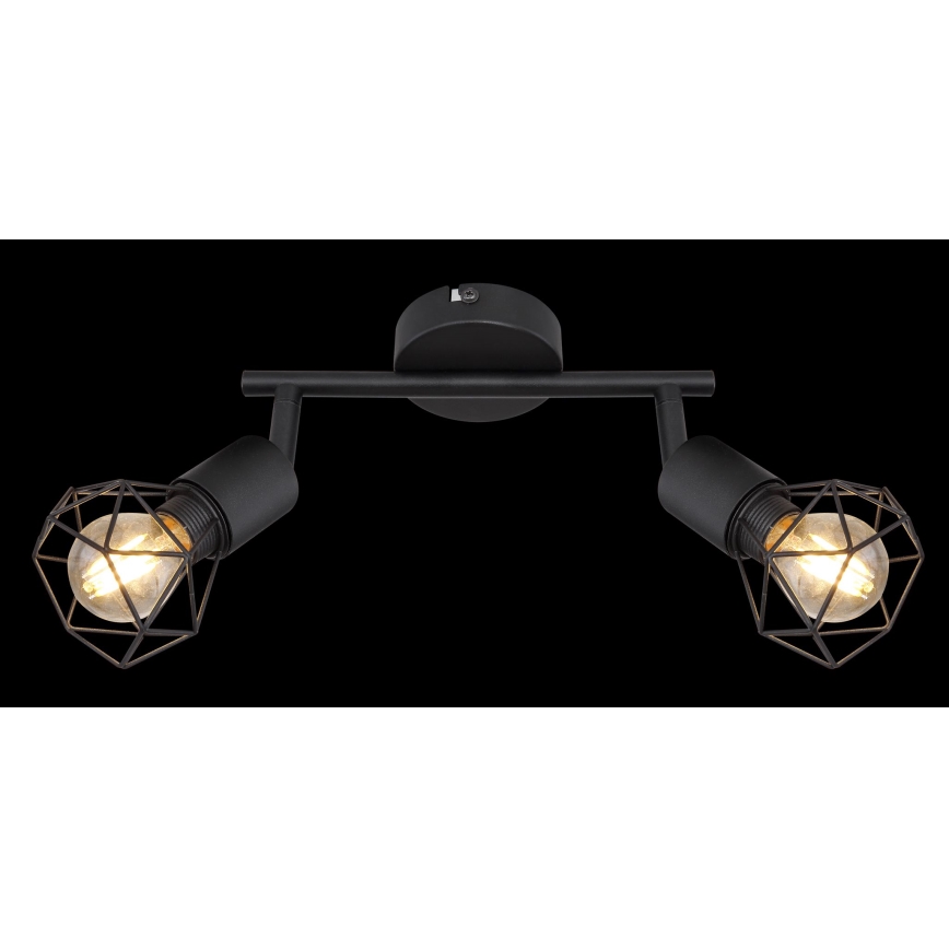 Globo - Foco LED 2xE14/6W/230V negro