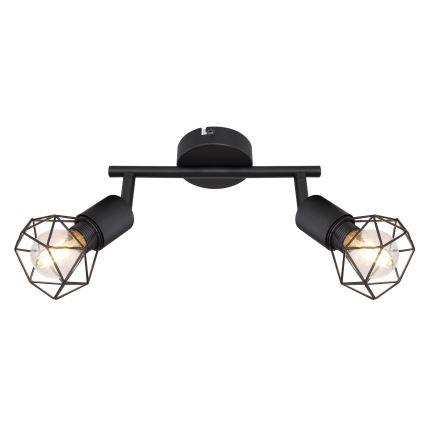 Globo - Foco LED 2xE14/6W/230V negro