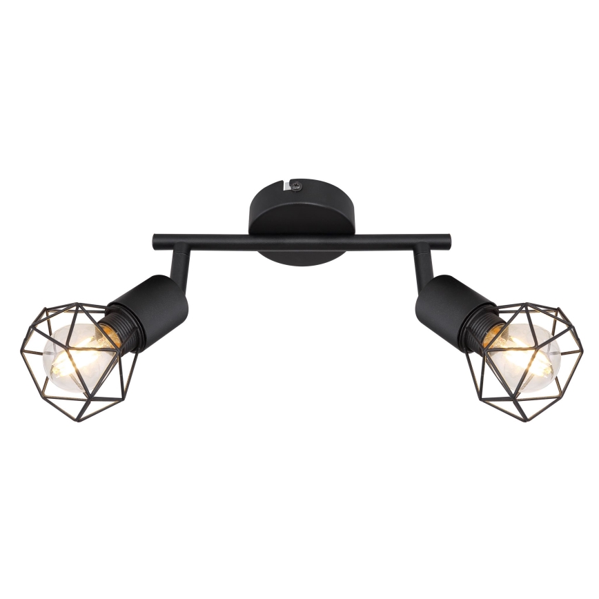Globo - Foco LED 2xE14/6W/230V negro