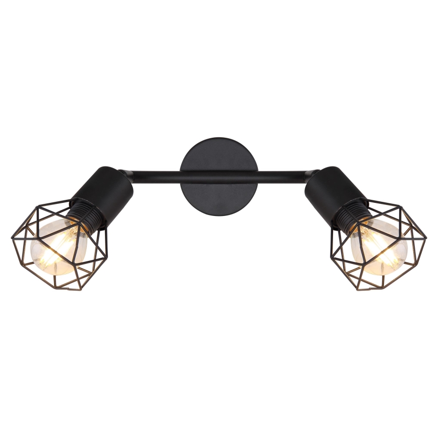 Globo - Foco LED 2xE14/6W/230V negro