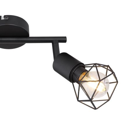 Globo - Foco LED 2xE14/6W/230V negro