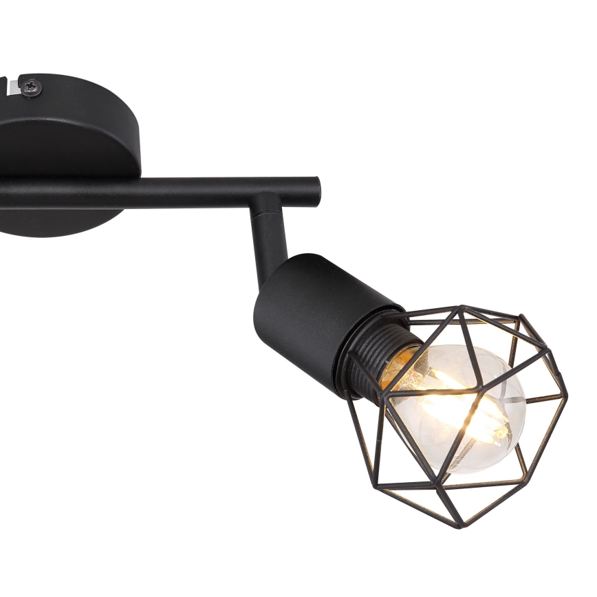 Globo - Foco LED 2xE14/6W/230V negro