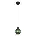 Globo - Lámpara colgante 1xE27/25W/230V diá. 15 cm verde