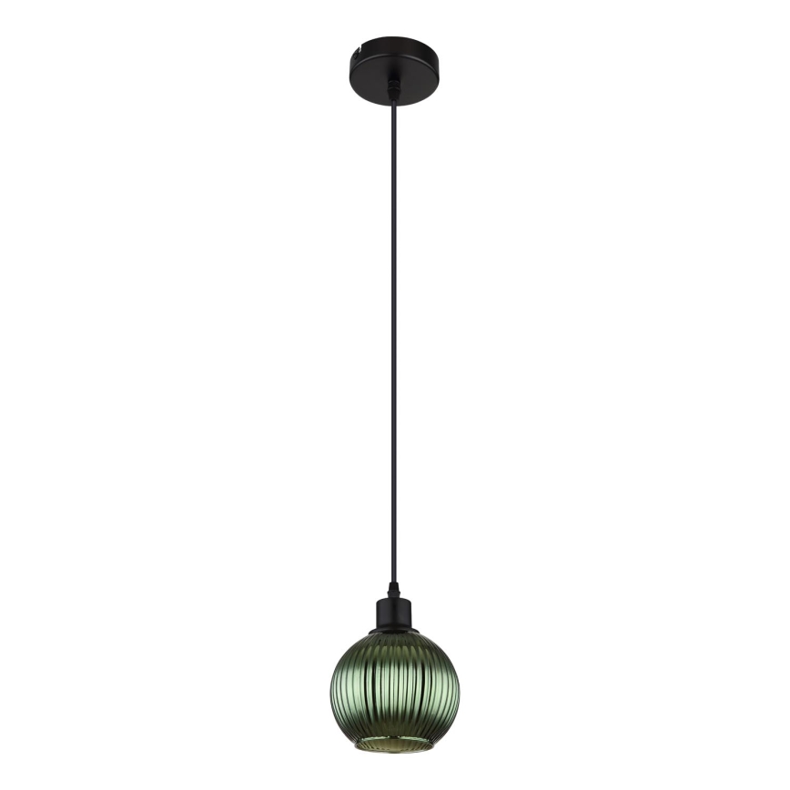 Globo - Lámpara colgante 1xE27/25W/230V diá. 15 cm verde