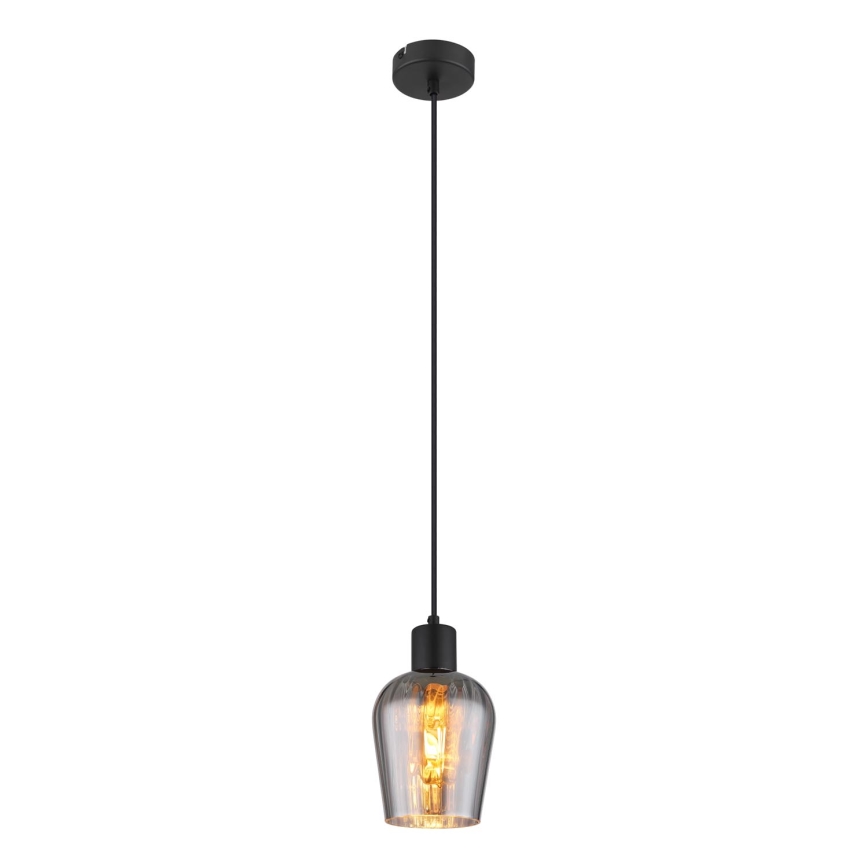 Globo - Lámpara colgante 1xE27/40W/230V diá. 13,5 cm negro