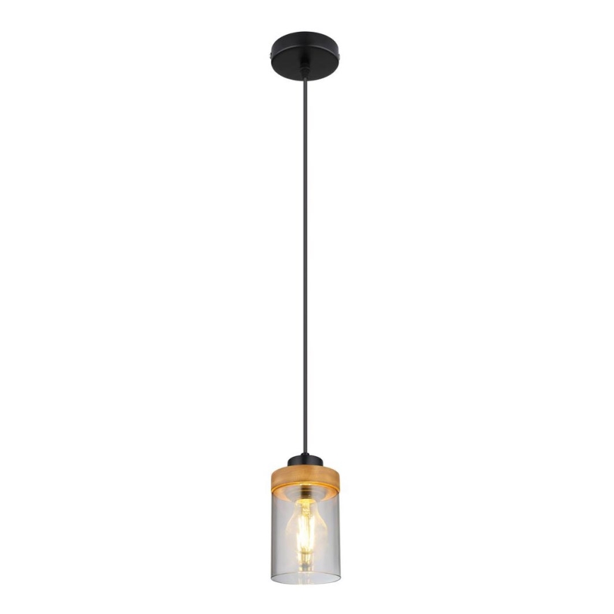 Globo - Lámpara colgante 1xE27/40W/230V metal/madera