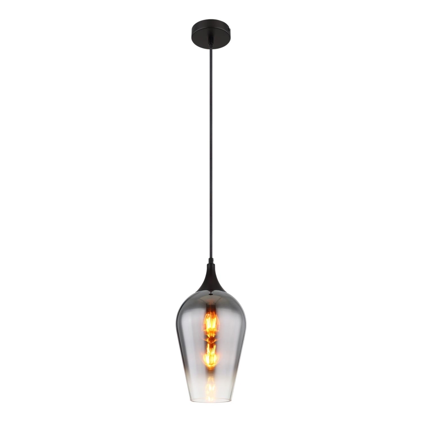 Globo - Lámpara colgante 1xE27/60W/230V diá. 18 cm negro