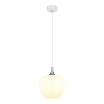Globo - Lámpara colgante 1xE27/60W/230V diá. 24 cm blanco