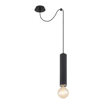 Globo - Lámpara colgante 1xE27/60W/230V madera negra