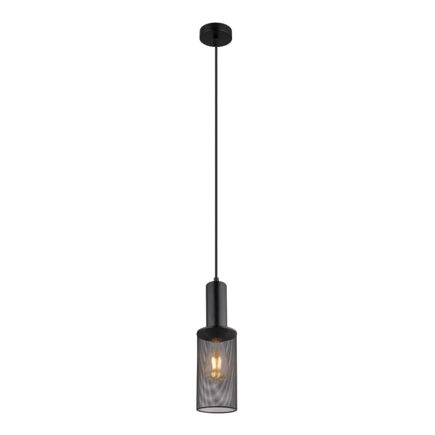 Globo - Lámpara colgante 1xE27/60W/230V negro