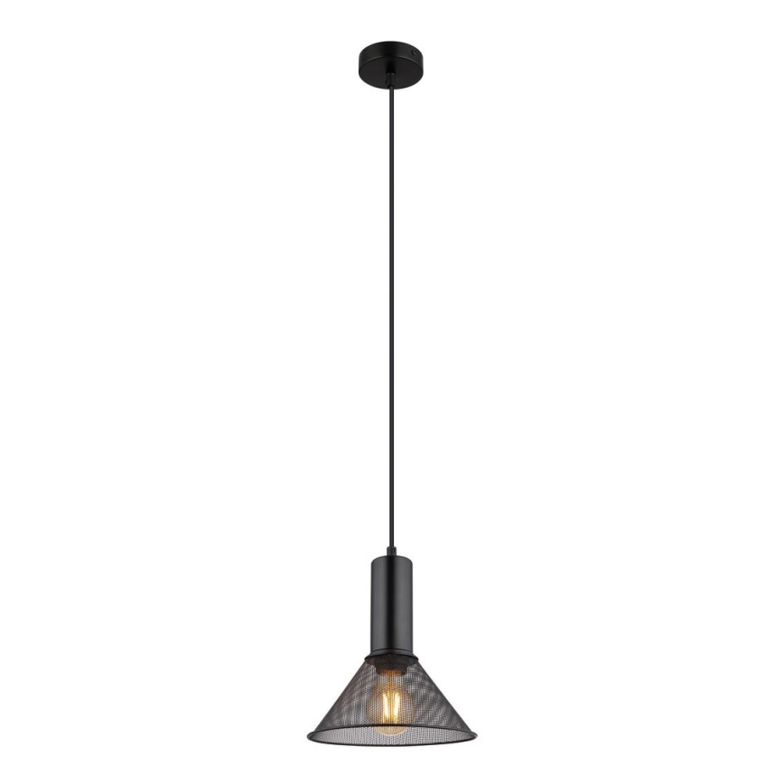 Globo - Lámpara colgante 1xE27/60W/230V negro
