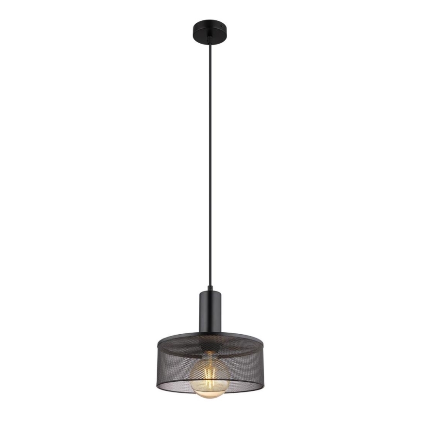 Globo - Lámpara colgante 1xE27/60W/230V negro