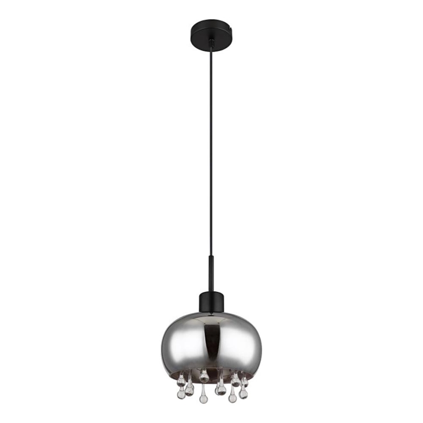 Globo - Lámpara colgante 1xE27/9W/230V diá. 21 cm negro