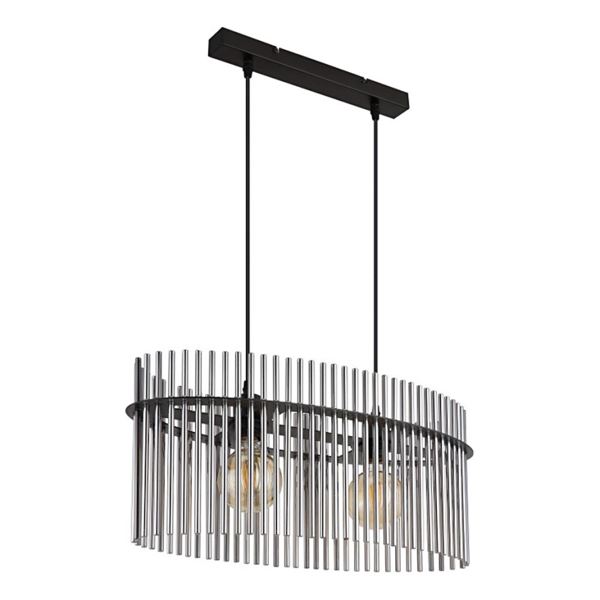 Globo - Lámpara colgante 2xE27/60W/230V negro