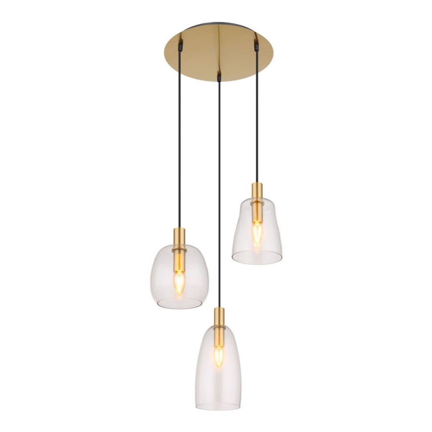 Globo - Lámpara colgante 3xE14/40W/230V diá. 43 cm latón
