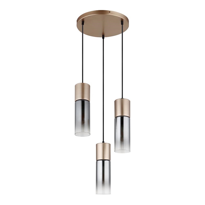 Globo - Lámpara colgante 3xE27/25W/230V bronce diá. 34 cm