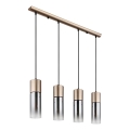 Globo - Lámpara colgante 3xE27/25W/230V bronce