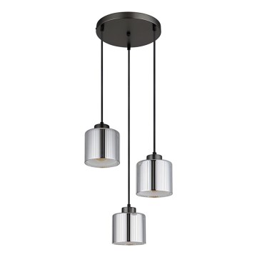 Globo - Lámpara colgante 3xE27/60W/230V cromo brillante diá. 33 cm