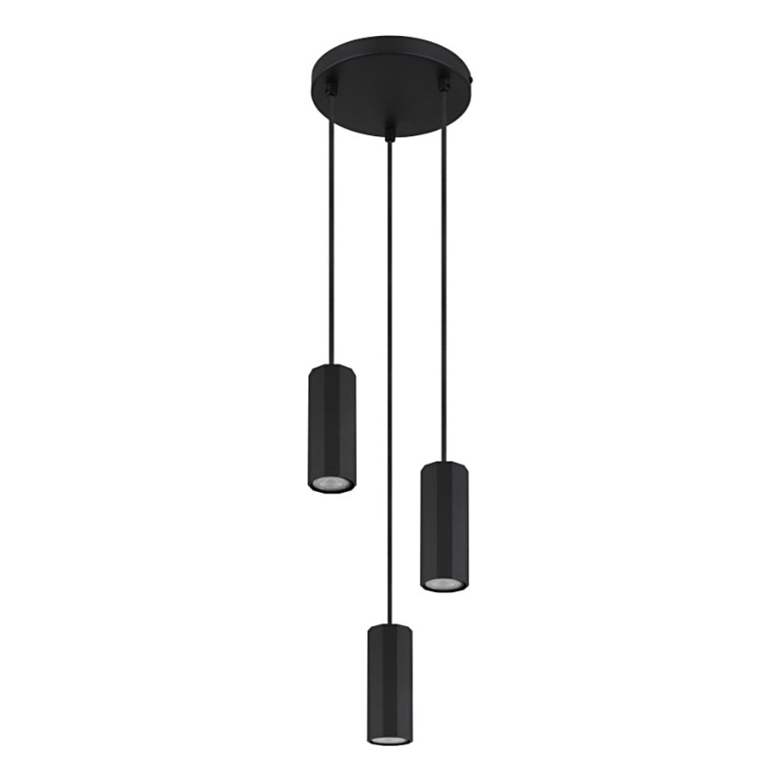 Globo - Lámpara colgante 3xGU10/25W/230V negro