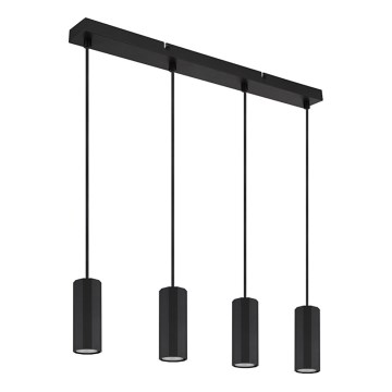 Globo - Lámpara colgante 4xGU10/25W/230V negro