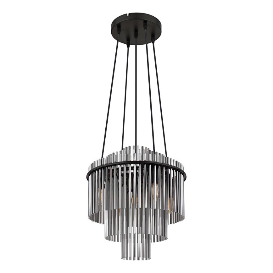 Globo - Lámpara colgante 5xE14/40W/230V negro