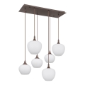 Globo - Lámpara colgante 6xE27/40W/230V blanco
