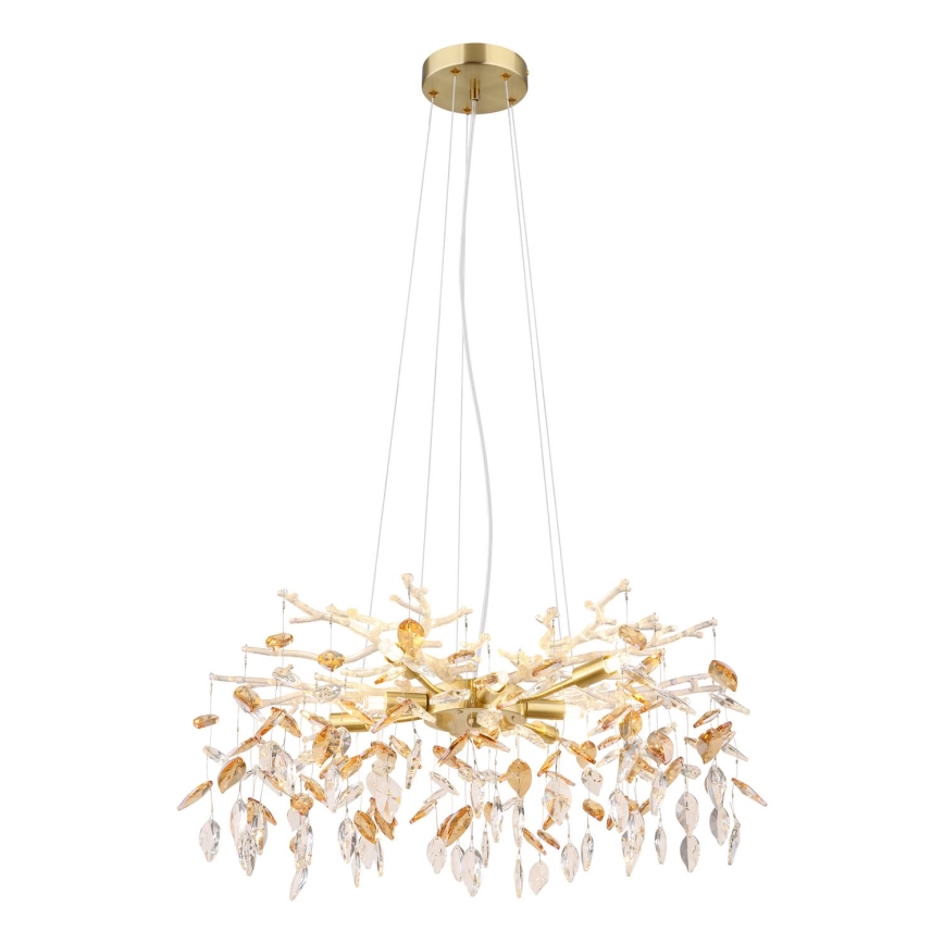 Globo - Lámpara colgante 8xG9/8W/230V diá. 61 cm dorado