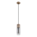 Globo - Lámpara colgante con cable 1xE27/25W/230V, color bronce, Ø 10,5 cm