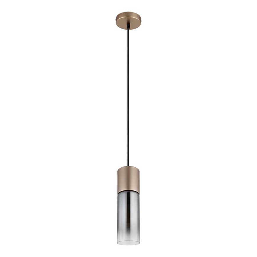 Globo - Lámpara colgante con cable 1xE27/25W/230V, color bronce, Ø 10,5 cm
