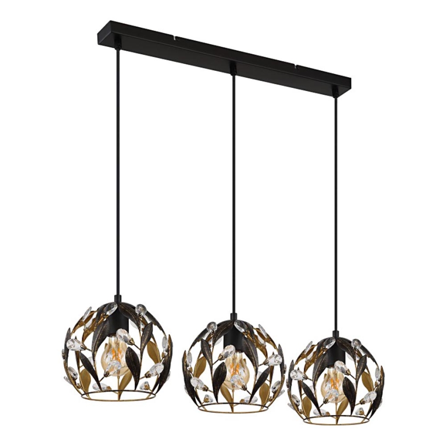 Globo - Lámpara colgante con cable 3xE27/40W/230V