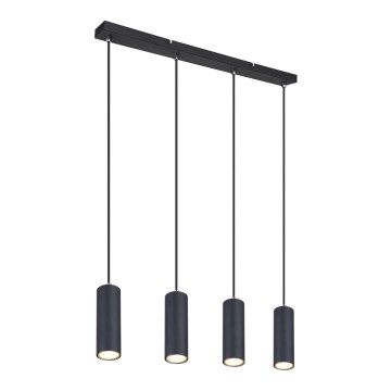 Globo - Lámpara colgante con cable 4xGU10/35W/230V negro
