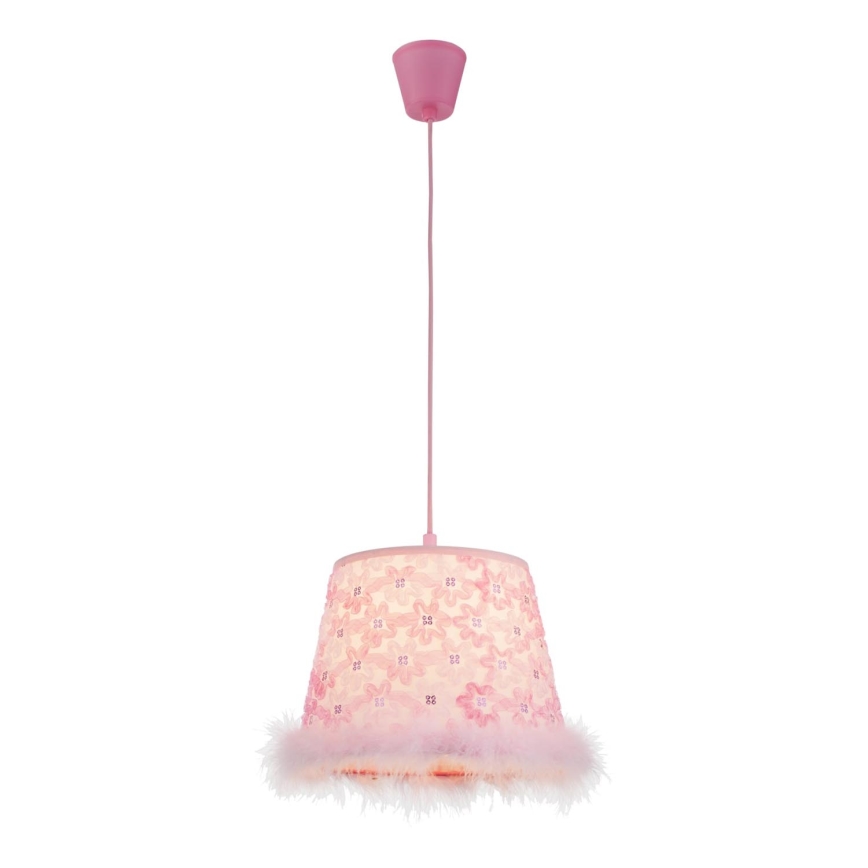 Globo - Lámpara colgante infantil 1xE27/60W/230V rosa