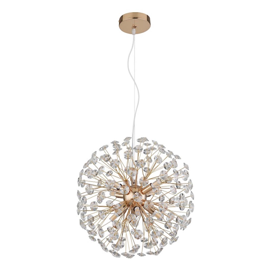 Globo - Lámpara colgante LED con cable 8xG9/3,5W/230V Ø 40 cm dorada