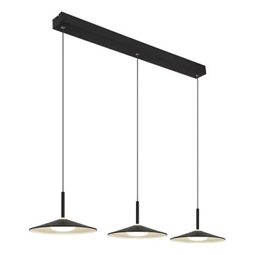 Globo - Lámpara colgante LED con cable LED/24W/230V 4000K negra