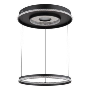 Globo - Lámpara colgante LED regulable con cable LED/54W/230V 2700-6500K Ø 60 cm negra + mando a distancia