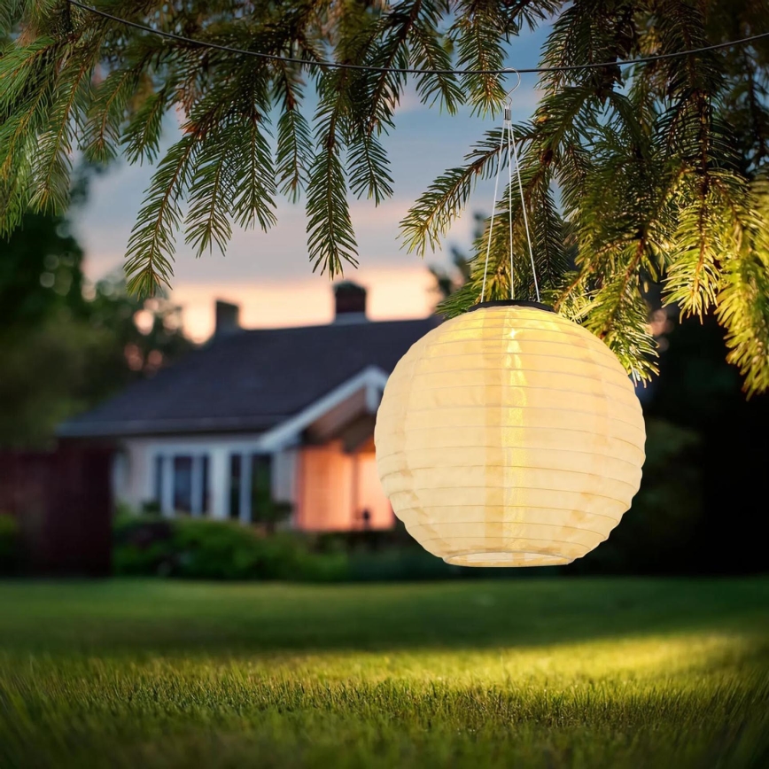 Globo - Lámpara colgante LED solar LED/0,5W/3V IP44 300 mAh beige