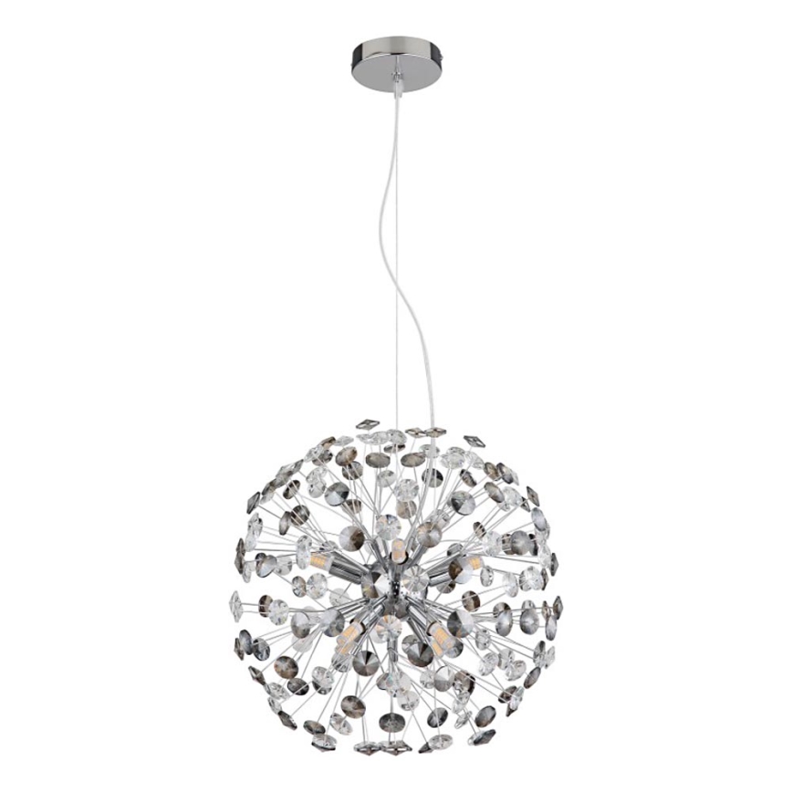 Globo - Lámpara colgante LED suspendida por cable 8xG9/3,5W/230V Ø 40 cm cromo brillante