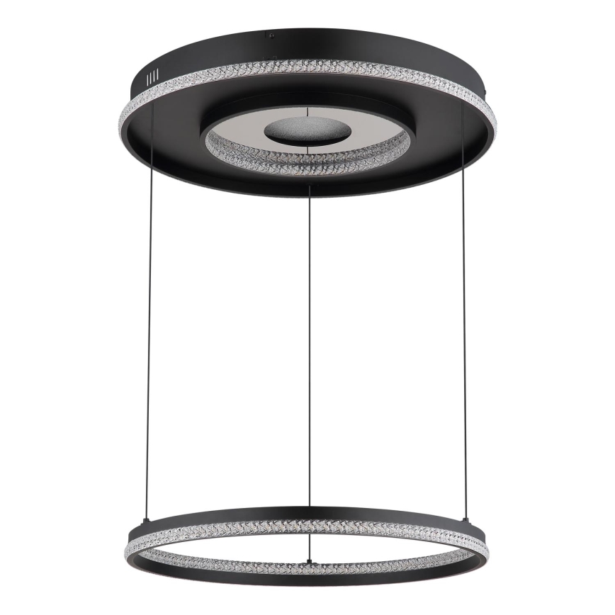 Globo - Lámpara de araña LED regulable LED/54W/230V 2700-6500K diá. 60 cm negro + control remoto
