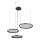 Globo - Lámpara de araña LED regulable LED/55W/230V 2700-6000K negro + control remoto