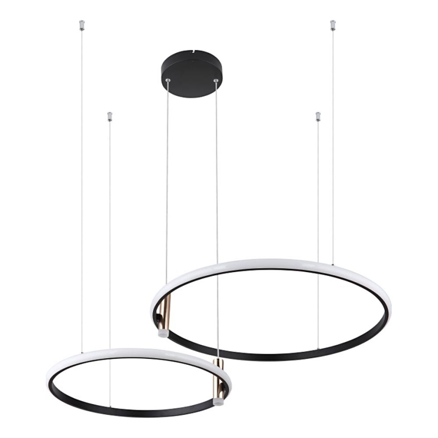 Globo - Lámpara de araña LED regulable LED/55W/230V 2700-6000K negro + control remoto