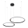 Globo - Lámpara de araña LED regulable LED/55W/230V 2700-6000K negro + control remoto